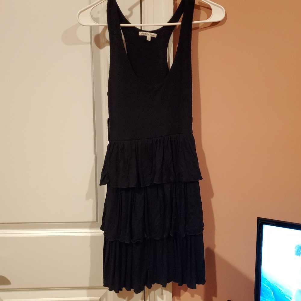 XS Charlotte Russe black short ruffle dress